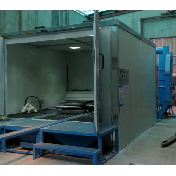 Small Shot Blasting Booth No Foundation Pit , Shot Blasting Room For Light Duty Job