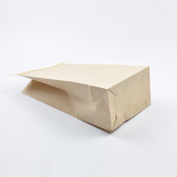 Food Grade Printed Paper Bags / Kraft Paper Bag Recycled Brown Color For Takeout