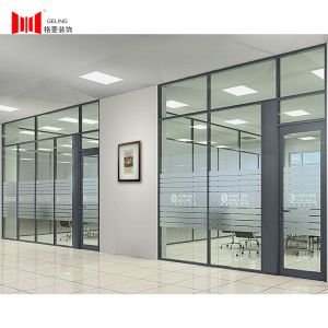 Quality 38-44db Acoustic Frosted Glass Divider Wall Geling for sale