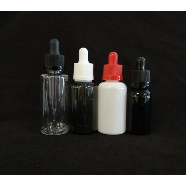 15ml Customized Logo Plastic Dropper Bottles Smooth Surface Transparent Black Customize