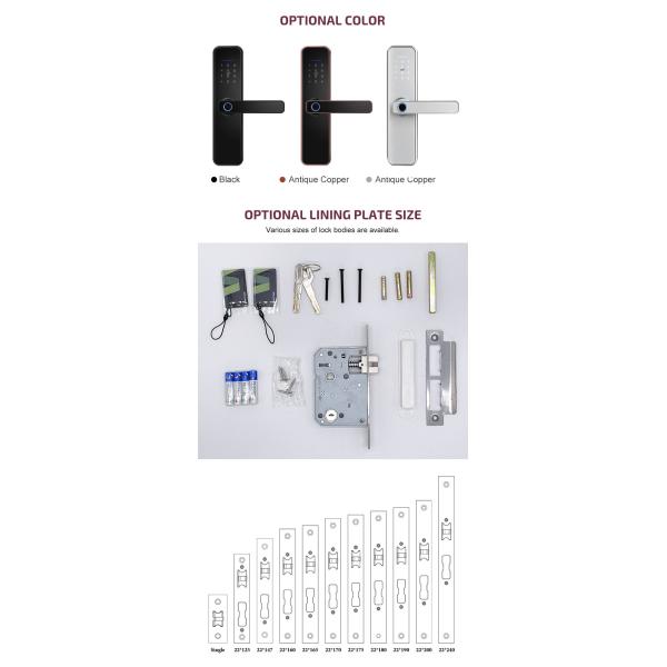 Fingerprint Cylinder Smart Wifi Door Lock Double Tuya Access Wifi Fingerprint Door Lock