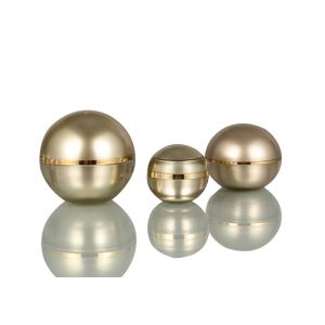 Quality Round Ball 15g Acrylic Face Cream Jars with Screw cap for sale