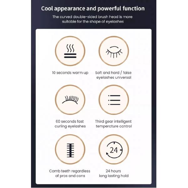 Fast Electric Eyelash Beauty Makeup Rechargeable Heating Beauty Equipment Handle Heater Eyelash Curler