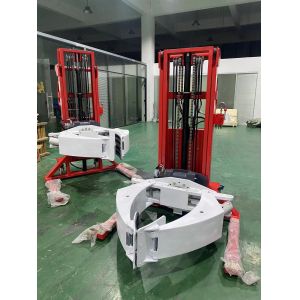 Quality Semi Electric Paper Roll Stacker With 1.6m Lifting Height 500kg Load Capacity For Heavy Reel Handling for sale