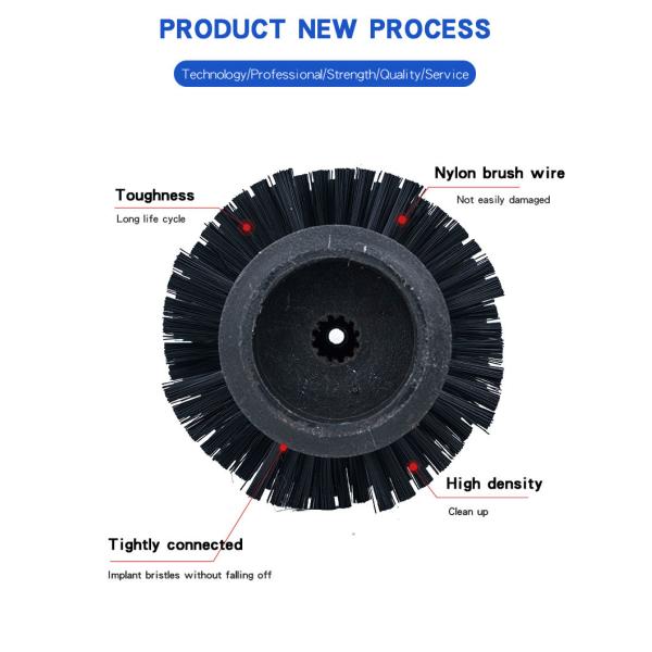 Horsehair Spiral Industrial Roller Brush Conveyor Belt Brush Scrapers