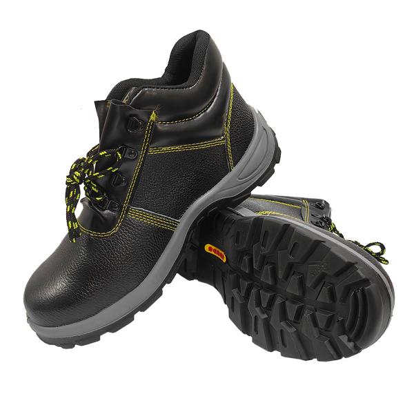 Men's Black Anti Smashing Anti Piercing Safety Shoes Steel Toe Protection Shoes Acid And Alkali Resistant Work Shoes