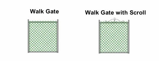 Galvanized Chain Link Fence Gate 5 Types Custom Sizes