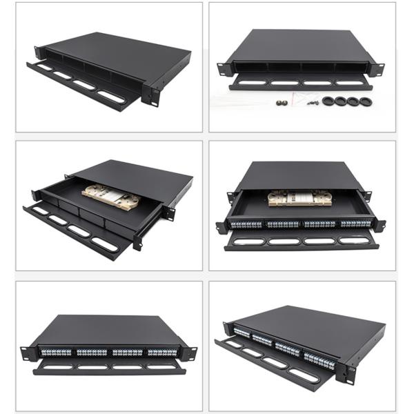 19-inch Hyperdensity MPO MTP Patch Panel with 96 Cores in 1U Rack for High-Density Fiber Optic Networks