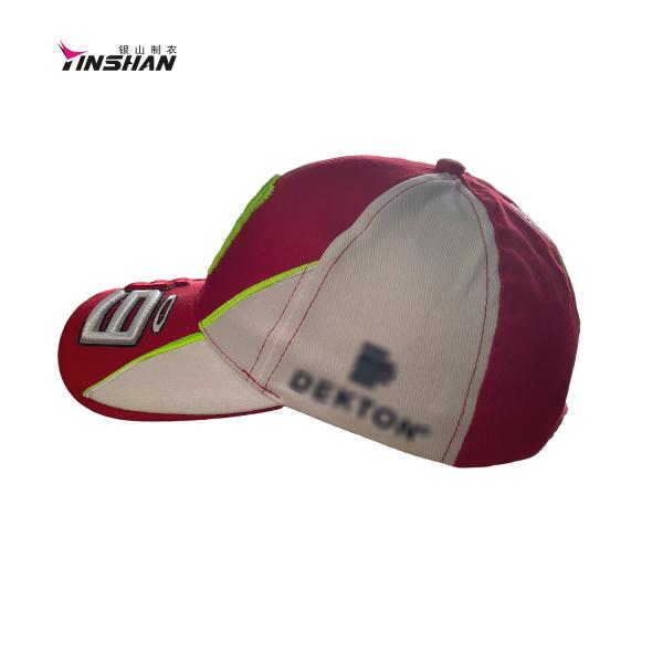 Sporty Style 6-Panel Hat Baseball Cap Full Embroidery F1 Racing Motor Hat for Adults