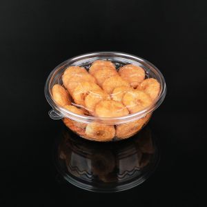 Quality Round Clear Cookies Pastry Disposable Plastic Food Box Desserts Salads for sale