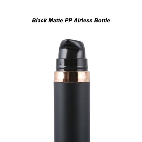 Full PP Airless Plastic Bottle 5ml 10ml 15ml 20ml 30ml 50ml Matte Black Airless Pump Bottle for Moisturizer and Serum