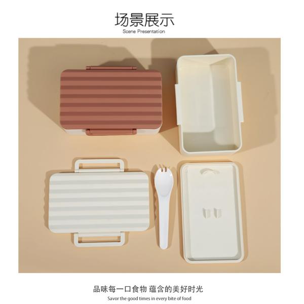 Square Thermal Plastic Lunch Boxes Bowl Set Heat Insulated