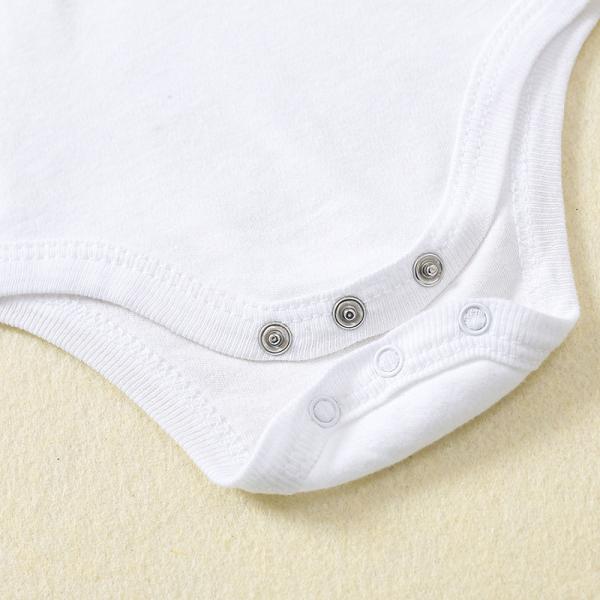 Unisex onesie bodysuit with bib 100% cotton organic jumpsuit knitted baby romper for spring