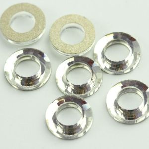Ring Shaped Clear Glass Non Hot Fix Rhinestones