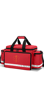 Emergency Medical Bag Empty With Compartment For Oxygen Tank First Responder Trauma Bag With Reinforce Bottom B