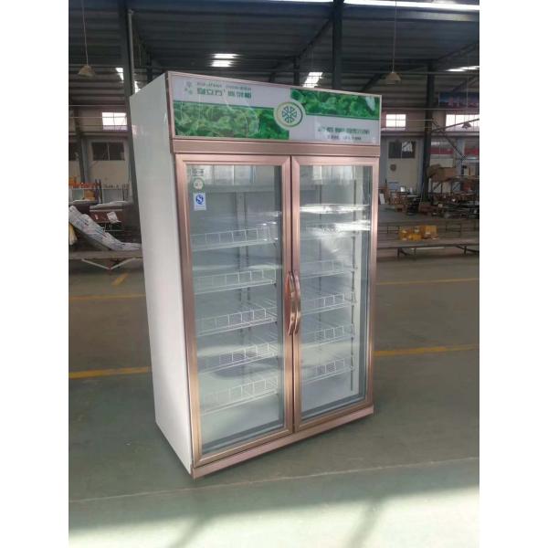 Double Door Upright Glass Door Display Freezer 2 To 8 Degree