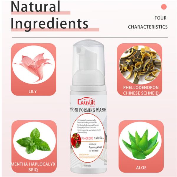 Unscented Scent OEM Skin Care Products Odor Lily Gynecological Yoni Foaming Wash