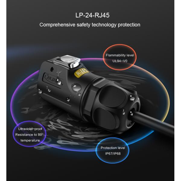Cnlinko Waterproof IP68 Ethernet Cable Rj45 Connector Socket for LAN Network System