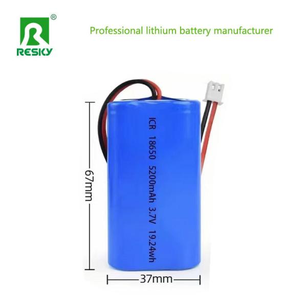 Customized 18650 Cylindrical Lithium Batteries 7.4V 2600mAh