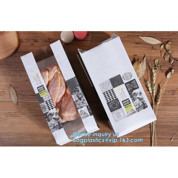 Bread Art Packing Kraft Paper Bag,Food Grade disposable Paper Bag With Logo Print,Beautiful printing Food grade package