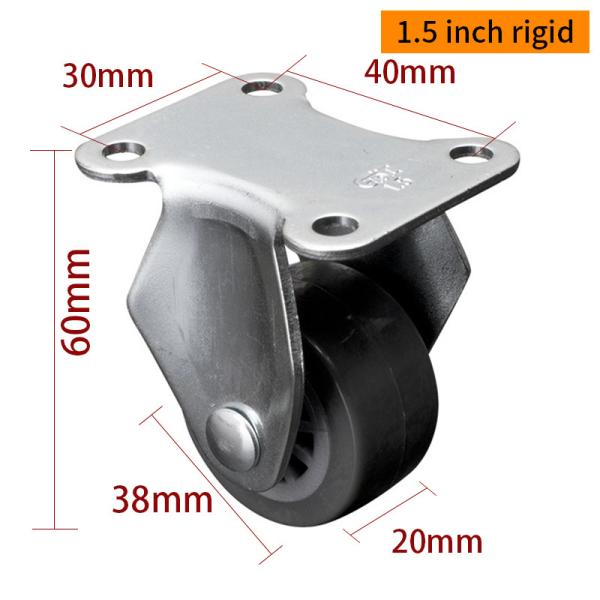 Light Duty Mini Furniture Casters Small Swivel Caster Wheels 1.5 Inch 38mm
