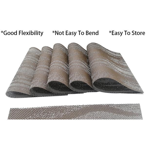 Customized Logo Acceptable Square Plastic Washable PVC Placemats for Table Decoration