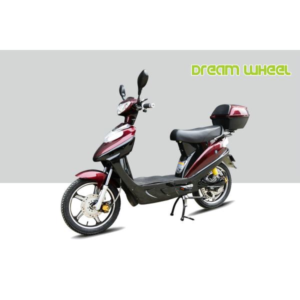 Red 16" Pedal Assisted Electric Scooter 500W 48V Hydraulic Disc Brakes power assisted bicycle Canadian standard