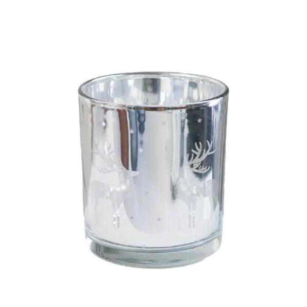 B2B Electroplated Christmas Candle Jars: Bulk Order, Custom Design, Shatter-Resistant for Candle Brands