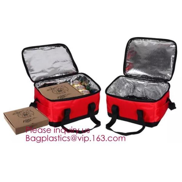 Foldable Lunch Insulated Cooler Bag Heated Food Delivery Bag Thermal Pizza Delivery Cooler Bag