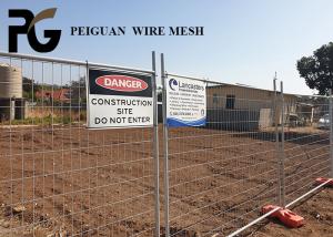 Quality PVC Coated Construction Site Fencing , Outdoor Galvanized Construction Fencing for sale