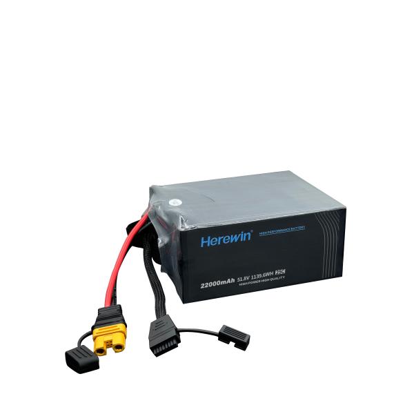 Herewin 14S 51.8V 22000mAh LiPo Uav Drone Battery Pouch Pack 25C Battery For Drones