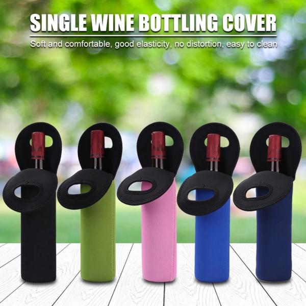 Customized Size Portable 1/2 Bottles Beer Cooling Holder Carrier Neoprene Wine Bottle Freezer Bag Cooler Wine-bottle Bag