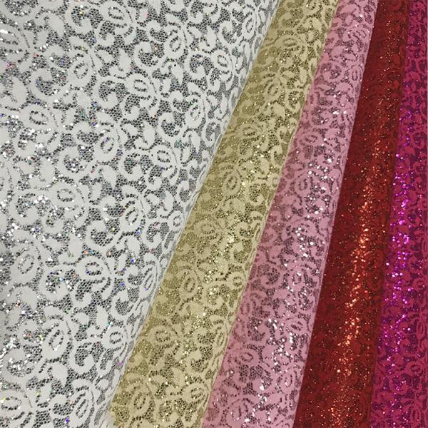 Leather Factory Supplier Pu Glitter Leather fabric For wallpaper