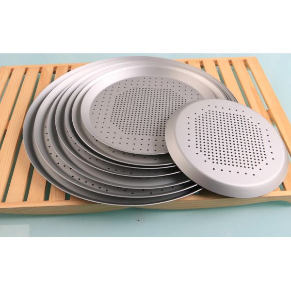 11-inch Perforated Pizza Pan Hard Anodized Non Stick Pizza Baking Pan Round Thickened 1.5mm Non Baking Pan