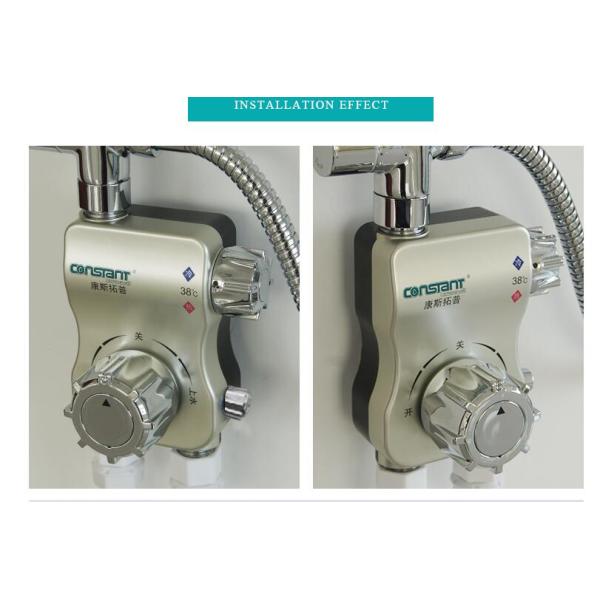 ABS Solar Water Heater Valves , Square Temperature Control Mixing Valve