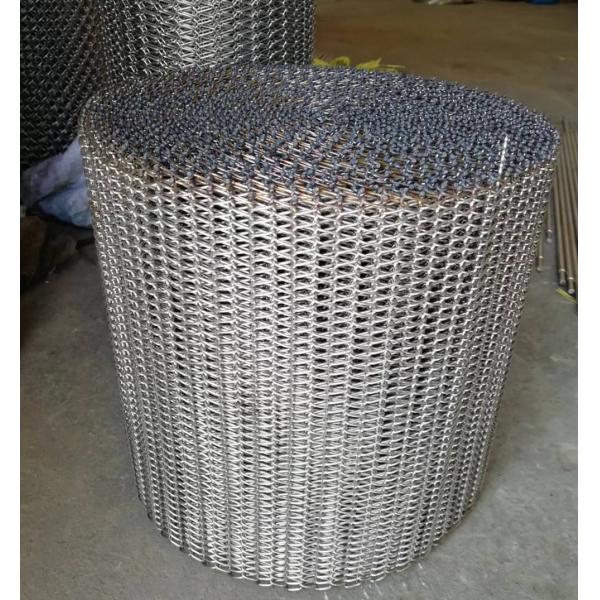 400mm 500mm Metal Wire Mesh Conveyor Flat Flex Belt With Chain