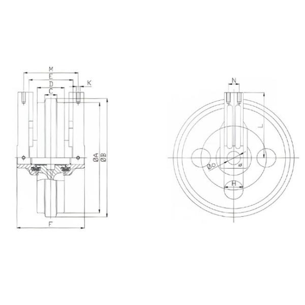 Yin Tai Spares Parts Supplier Bulldozer Idler Group For D20 D20A-5 D20P D21 D31 D31P Front Idler Assy