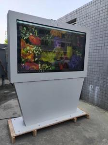 China Outdoor Floor Stand Digital Menu Tv Enclosure Monitor 65inch 55inch 43inch Landscape Screen Kiosk on sale
