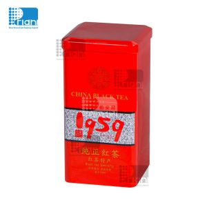 China Food Grade Tea Tin Cans Tinplate Canister Airtight Rectangular Tea Tin Packaging on sale