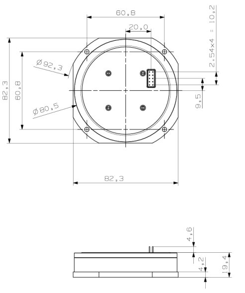 High Precision Single Axis Gyro 1000ppm Scale Factor Repeatability