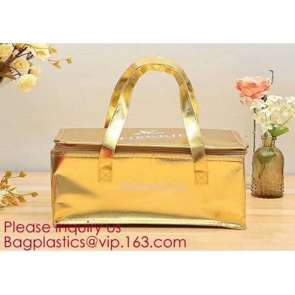 Foldable Lunch Insulated Cooler Bag Heated Food Delivery Bag Thermal Pizza Delivery Cooler Bag