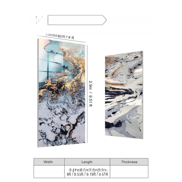 Modern Design Style High Glossy UV Coating PVC Marble Sheet Waterproof and Waterproof