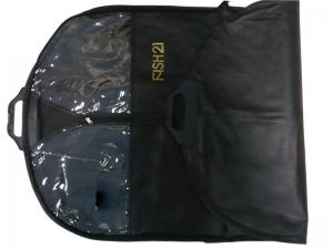 China Fish21 75g Black Nonwoven Fabric Dress/ Suit Garment Bag With Black Zipper, Button Closure on sale