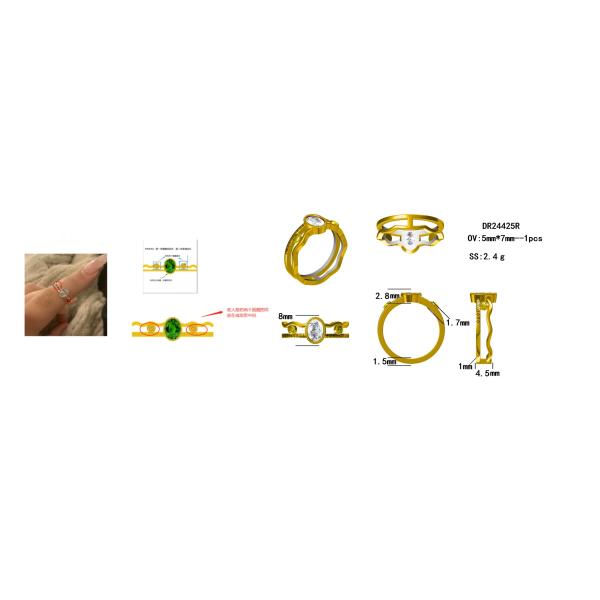 Engagement 925 Sterling Silver Hexagon Cut Natural Quartz Ring Real Green Moss Agate