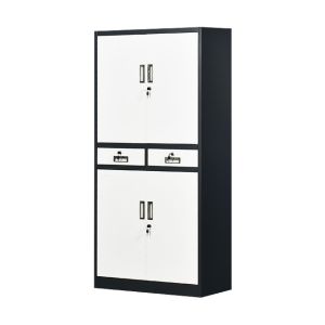 Quality Metal Office Steel Storage Cupboards With Middle Two Drawers for sale