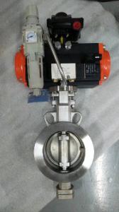 China Disc Triple Eccentric Butterfly Valve Pneumatic Actuator Control Butterfly Valves on sale