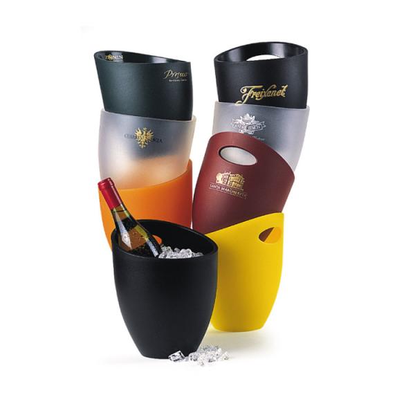 Piper Heidsieck Vintage Plastic Champagne Ice Bucket Red Purple Transparent 1980s