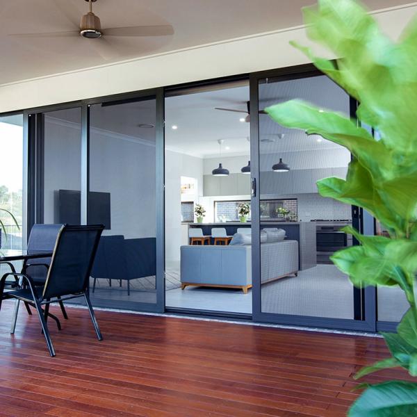 Villa Garden Security Sliding Screen Door With Aluminum Frame Stainless Steel Screen