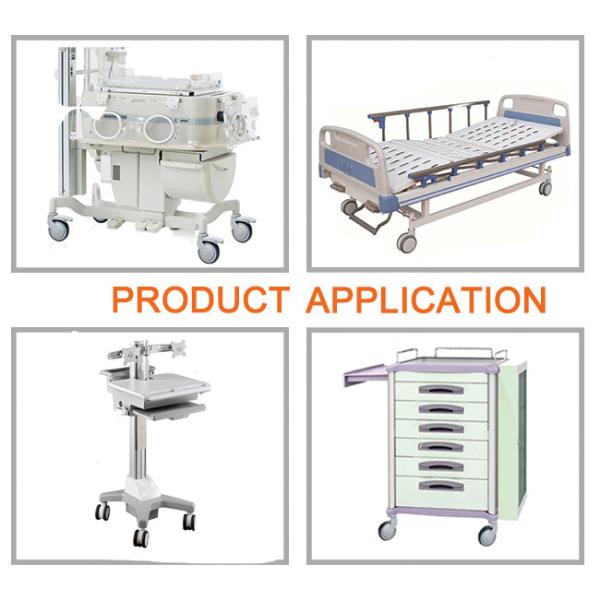 5 Inch Thread Hospital Bed Caster Wheels For Medical Equipment