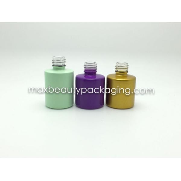 thick and strong powder coating gel polish bottle uv coating color availbale nail polish packaging environment friendly